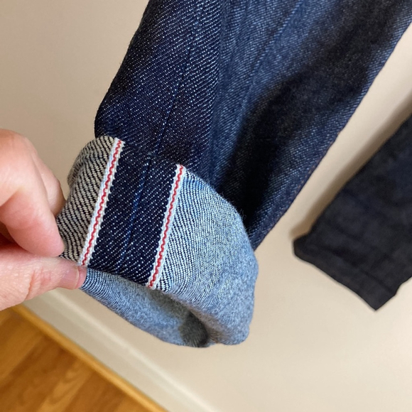 Naked and Famous Jeans Mens 31 x 32 Weird Guy Dark Blue Indigo Stretch Selvedge - Picture 9 of 13